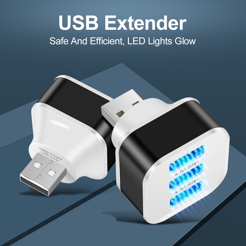 Laptop Tablet Accessories - 3 Port USB Slots Adaptor USB